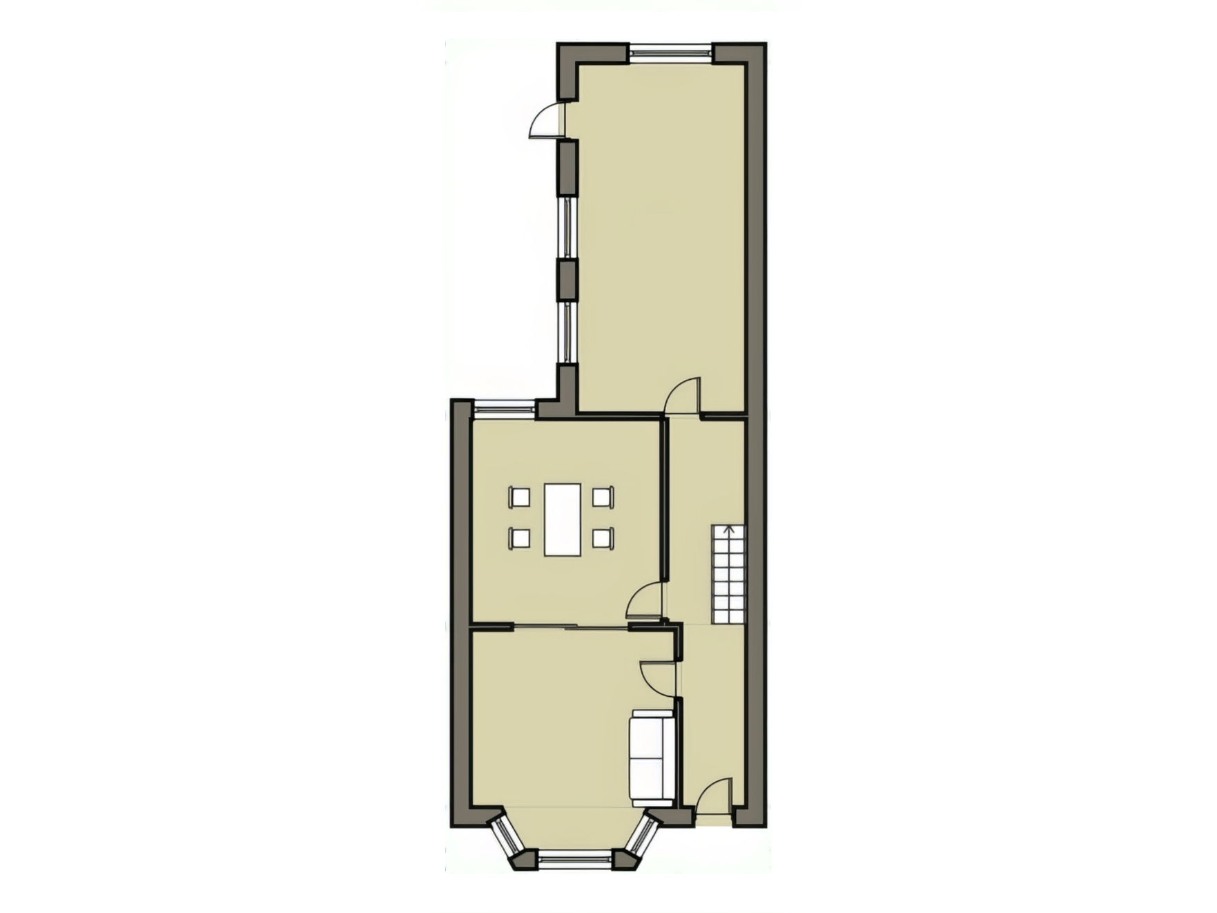 Through lounge Victorian house floor plan