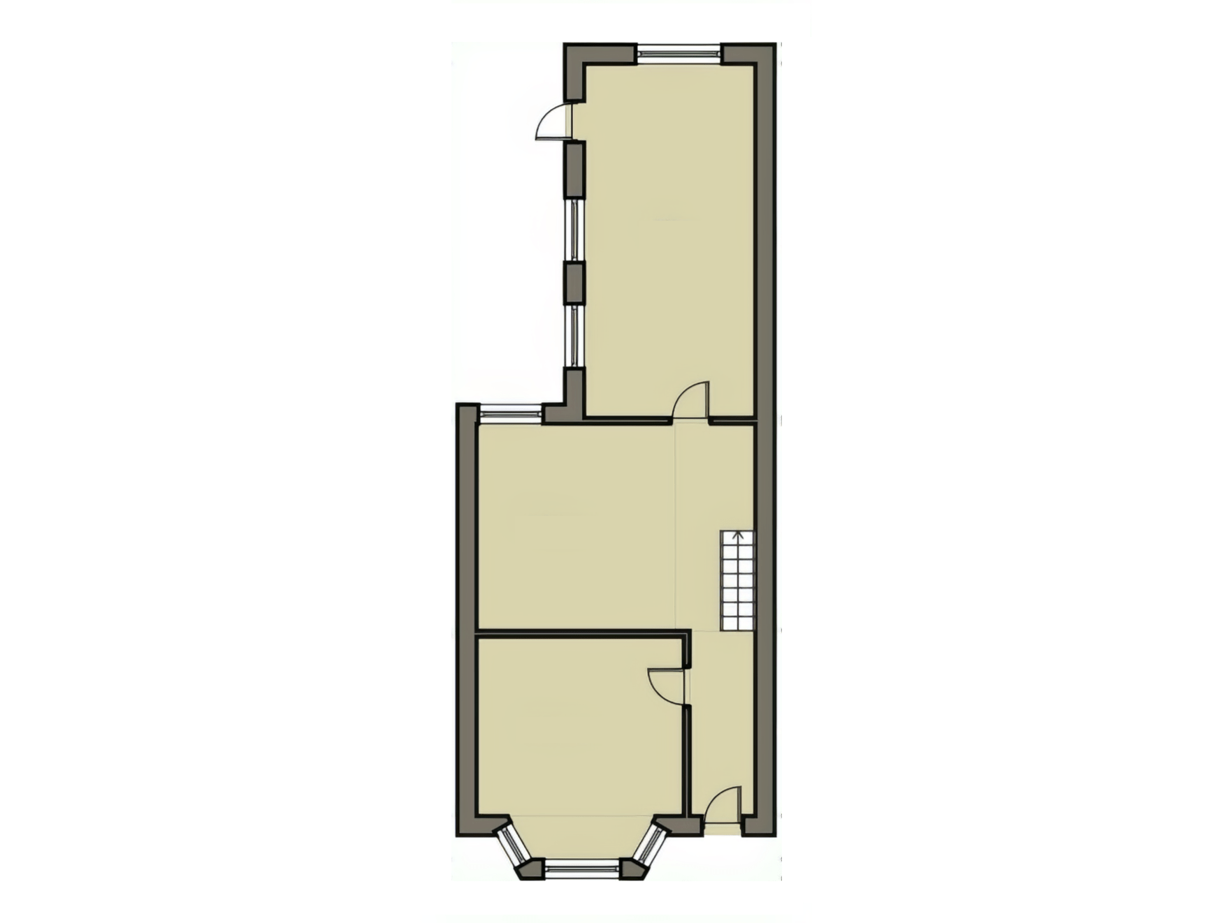 Part open plan Victorian house floor plan