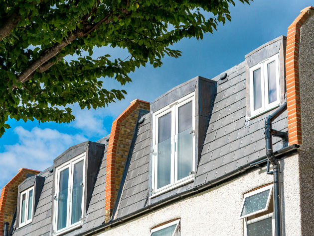 exterior of house with converted loft