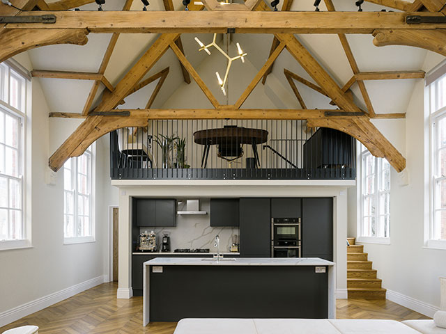 victorian school conversion - gpad london kitchen and mezzanine - grand designs