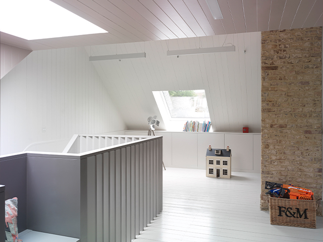 Eco loft conversion showing an open-plan interior 