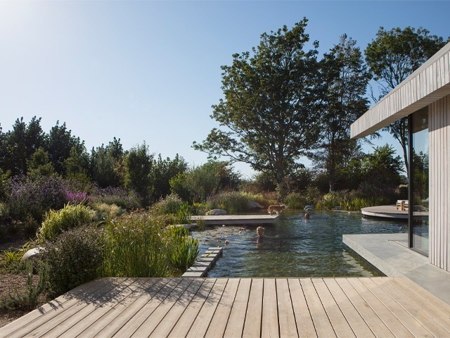 grand designs pond house in chichester with natural swimming pool