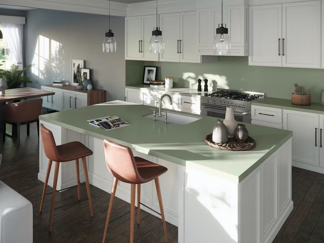 Silestone Sunlist Days in Cosidonia Green