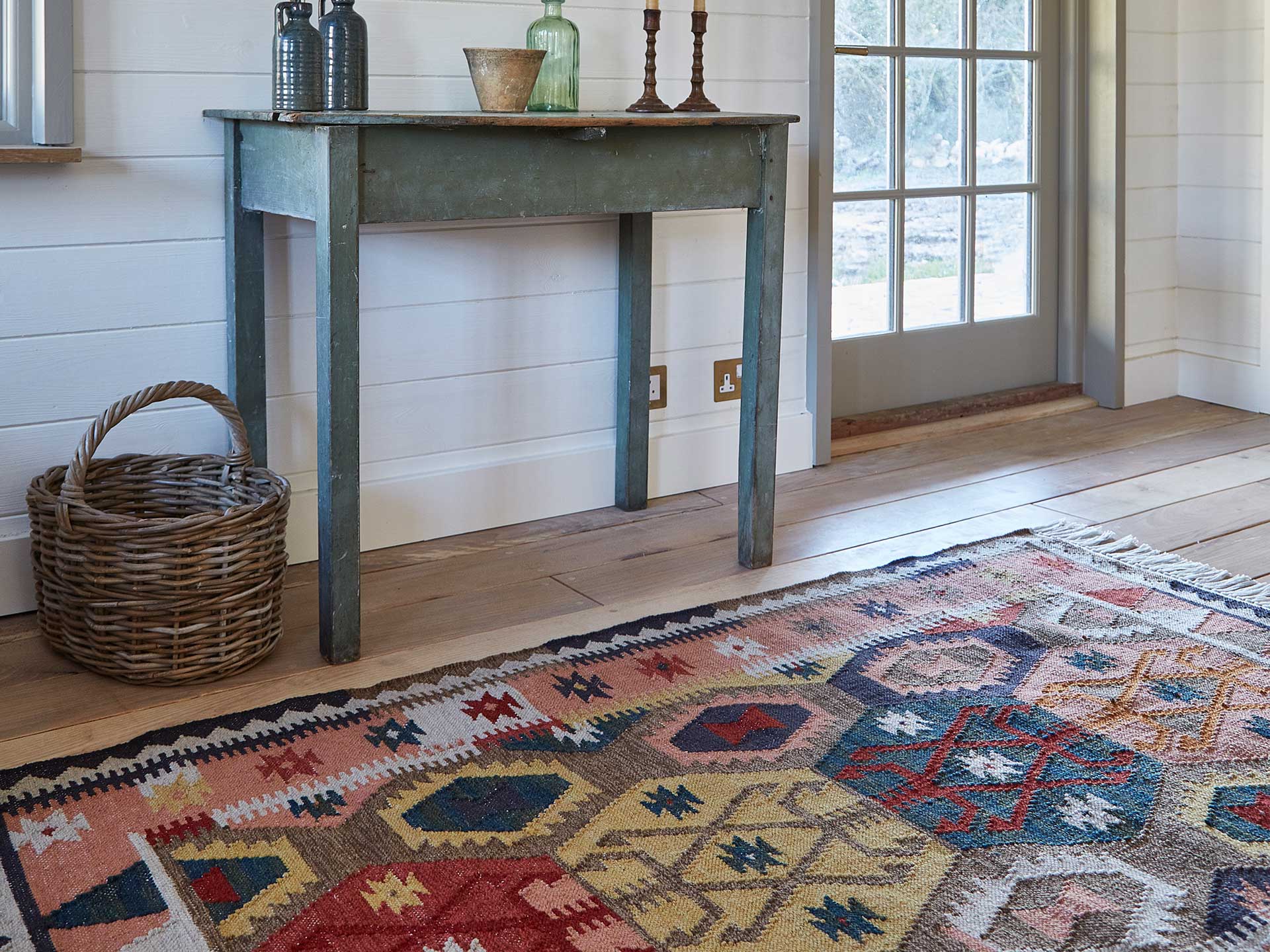 Weaver Green's kilim rugs are hardwearing and perfect for high traffic hallways